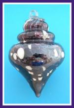 Spindle: 1053 Purple, Muted Purple 3 x 5 inches   It Hangs  It's Glass It's 3 for $21
