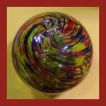 Gazing Ball6: 1121446 Yellow, red, green 6 inches