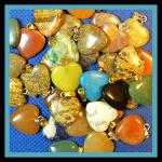 Pendants: Hearts - 15mm Stone with a Bail, 10 for $10