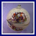 Gazing Ball6: #161000 Multi colored swoosh 6 Inches Across