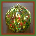 Witch Ball6: WB194b56, Red, Green, Yellow 6 inches Across