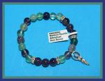 Bracelets: Stretchy Flourite & Amethyst w/ A Goddess 8mm 3 for $15 30438063