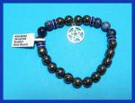 Bracelets: Stretchy Hematite & Sodalite w/ Pentacle 8mm  3 for $12  30438084