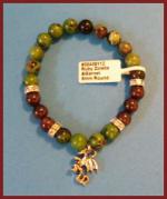 Bracelets: Stretchy Garnet 7mm with Ruby Zoisite 8mm with a Pewter Dragon  30438112