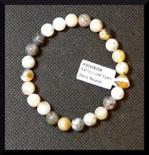 Bracelets: Stretchy Bamboo Leaf Agate 8mm 3 for $14