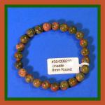 Bracelets: Stretchy Unakite 8mm  3 for $12   30438210