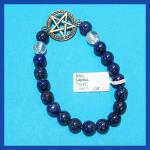 Bracelets: Stretchy Lapis, Clear Quartz- w/Pentacle 8mm 3 for $12  30438220