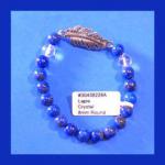 Bracelets: Stretchy Lapis and Crystal 8mm w/ a Pewter Feather 3 for $16  30438228A