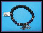 Bracelets: Stretchy Lava (Pumice) & Amethyst w/ A Lotus Cage 8mm 3 for $15 30438295