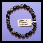 Bracelets: Stretchy Snowflake Obsidian 8mm  3 for $14 30438314