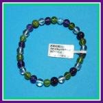 Bracelets: Stretchy Amethyst, Peridot, Crystal 6mm, 3 for $26 30438356