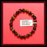 Bracelets: Stretchy Tri Color Multi Tiger's Eye 8mm 3 for $15 30438431