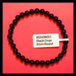 Bracelets: Stretchy Black Onyx 6mm 3 for $12