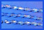 Glass Crystal Beads: Barrels 7 x 10mm Faceted Blue (810blue) 25 inch strands