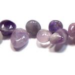 Pears: Amethyst Top - Drilled 8 - 14mm 15 - 16 inches