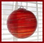 Gazing Ball4: GB94 Orange - Red with Slight White Swirls of 4 inches, 2 for $18