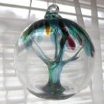 Witch Ball4: HB2 (GB5) Winter Tree Hanging Glass Ball of 4 inches, 2 for $15