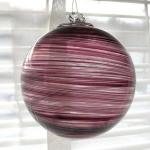 Gazing Ball4: HB47 Red - Violet Swirled on a Hanging Glass Ball of 4 inches, 2 for $18