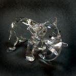 Glass Figurine: Elephant (Relaxed) Trunk Down, 3 for $12