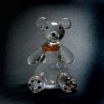 Glass Figurine: Teddy Bear, 3 for $12