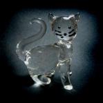 Glass Figurine: Whiskered Cat