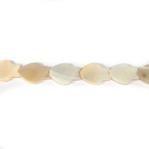 Mother of Pearl 15 by 20mm Fish Bead Strands 15 - 16 inches