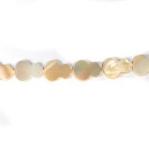 Mother of Pearl 15 by 20mm Pointy Snowmen Bead Strands 15 - 16 inches