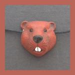 PCB - Beaver: Deer in the Headlights Medium Brown Beaver Face, 5 for $6.50