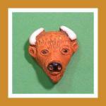 PCB - Buffalo, Brown Face, Head, 5 for $7.50