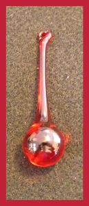 Raindrops: 3 inch Glass Red, 3 for $3