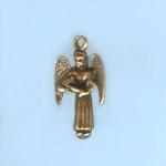 Pewter Charms: Angel Antiqued Brass (AB) Over Pewter, 10 pieces