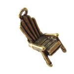 Pewter Charms: Adirondack Chair Antiqued Brass (AB), 10 pieces