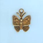 Pewter Charms: Butterfly Antiqued Brass (AB), 10 pieces