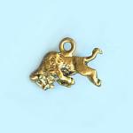 Pewter Charms: Buffalo Antiqued Brass (AB), 10 pieces