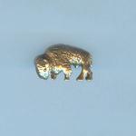 Pewter Beads: Buffalo Bead Antiqued Brass (AB), 10 beads