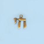 Pewter Charms: Chai Antiqued Brass (AB), 20 pieces