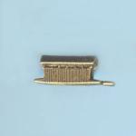 Pewter Charms: Covered Bridge Antiqued Brass, 10 charms