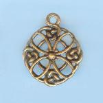 Pewter Charms: Celtic Knot Antiqued Brass (AB), 10 pieces