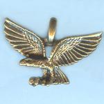 Pewter Charms: Bird: Eagle Antiqued Brass (AB), 10 pieces