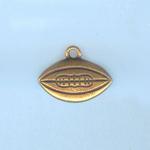 Pewter Charms: Football Antiqued Brass (AB), 10 pieces