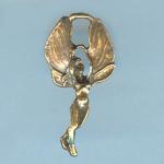 Pewter Charms: Fairy Lass Antiqued Brass (AB), 10 pieces