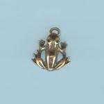 Pewter Charms: Frog Charm (Baby) Antiqued Brass (AB), 10 pieces