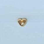 Pewter Beads: Heart Antiqued Brass (AB), 10 beads