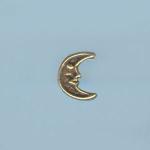 Pewter Beads: Moon Bead Antiqued Brass (AB), 10 beads