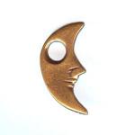 Pewter Charms: Moon Phasin' Antiqued Brass (AB), 10 pieces
