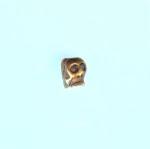 Pewter Beads: Skulls,Tiny Bead Antiqued Brass (AB) 10 beads