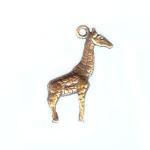 Pewter Charms: Giraffe Charm Antiqued Brass (AB), 10 pieces