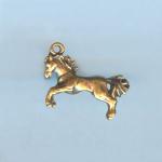 Pewter Charms: Horse Antiqued Brass (AB), 10 pieces