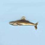 Pewter Charms: Whale Antiqued Brass, 10 pieces