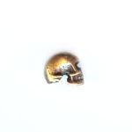 Pewter Beads: Skull Bead Antiqued Brass (AB), 10 beads